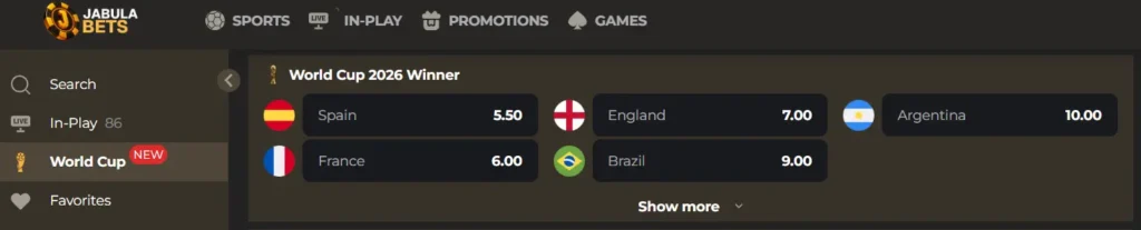 Jabulabets football betting